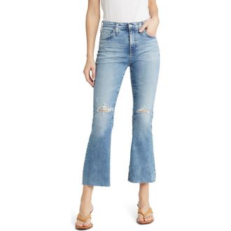 AG - Adriano Goldschmied Farrah Mid Rise Crop Bootcut Jeans in 20 Years Undertow Destructed at Nordstrom Rack, Size 32