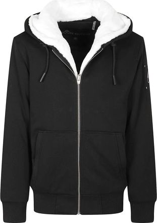 Moose Knuckles Classic Bunny Zip-through Sweatshirt - Heren - Vesten met rits - Zwart - L - Katoen - Hoodies & sweatvesten