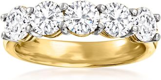 Ross-Simons Diamond 5-Stone Ring in 14kt Yellow Gold