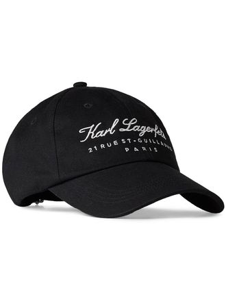 Karl Lagerfeld Hotel Karl baseball cap - women - Recycled Cotton/Cotton - One Size - Black