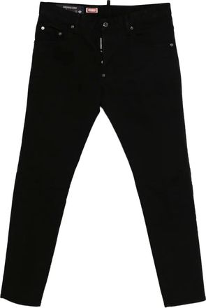 Dsquared2 Skater button-up jeans - men - Cotton/Elastane/Calf Leather/Polyester/Cotton - 42 - Black