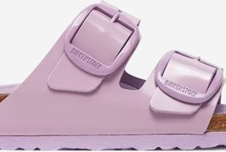 Birkenstock Unisex Sandals Arizona Big Buckle Crocus Leather Slippers Flat Shoes