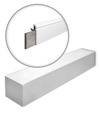 NMC Nmc - Cf3-box Wallstyl Noel Marquet 1 Caja 19 Piezas Moldura De Cobertura Perfil De Estuco Dise&ntilde;o Moderno Blanco 38 M