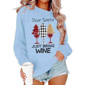 Generic Womens Christmas Jumpers Plus Size Christmas Sweatshirt for Women Sweatshirts for Women Womens Jumpers Plus Size Cute Sweaters Pattern Ladies Sweaters