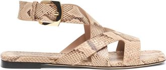 Stuart Weitzman Sai Sandaal - Dames - Sandalen - Beige - 36 EU - Leer - Schoenen