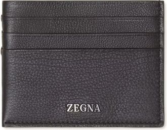 Ermenegildo Zegna Portemonnee met zes vakken van second skin leer - Heren - Portefeuilles - Bruin - ONE Size - Leer - Accessoires