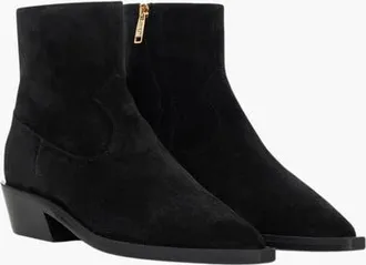 Anine Bing Bekah Flat Western Boots in Black Suede at Nordstrom, Size 40