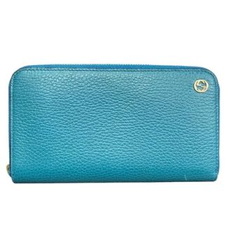 Gucci Turquoise Leather Long Wallet (Bi-Fold) (Pre-Owned)
