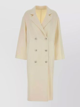 Loulou Studio wool blend borneo long double breasted coat