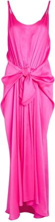 J.W.Anderson Draped Knot Silk Midi Dress - Pink - 10 (UK10 / S)