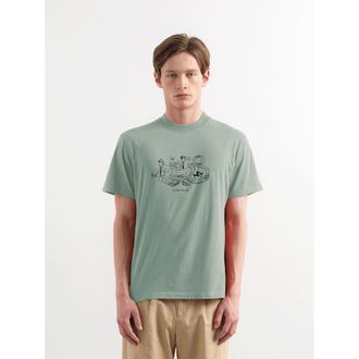 Edmmond Studios Scalextric Print T-Shirt in Plain Sage Green at Nordstrom, Size Xx-Large