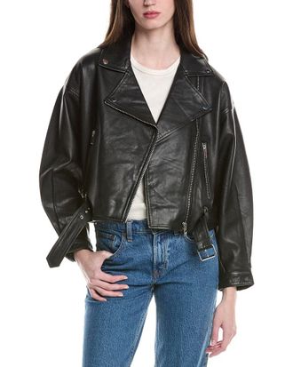 Walter Baker Santana Asymmetrical Leather Moto Jacket