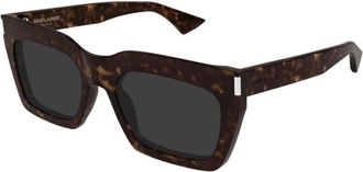 Saint Laurent Rechthoekige Acetaat Zonnebril - unisex - Accessoires - Bruin - Maat: 55 MM