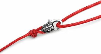 Nialaya Wrap-Around Lock String Bracelet in Red/silver at Nordstrom