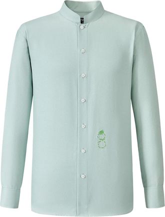 Shanghai Tang Camicia con ricamo - Blu