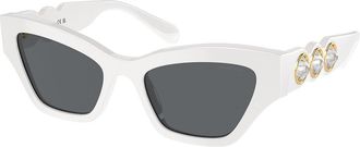 Swarovski SK6021 105087 Womens Sunglasses White Size 53
