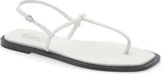 Toteme T-Strap Sandal in White/black at Nordstrom, Size 39