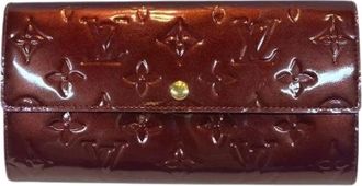 Louis Vuitton Pre-owned Wallets, female, Red, Size: ONE SIZE Pre-owned Vernis Sarah Wallet