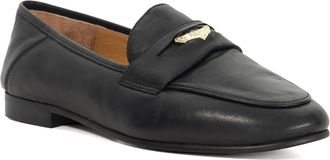 Dune London Womens Ladies Greek - Coin Penny Trim Crush Back Loafers - Black Suede - Size UK 7