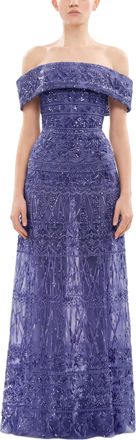 Saiid Kobeisy Beaded Tulle Dress