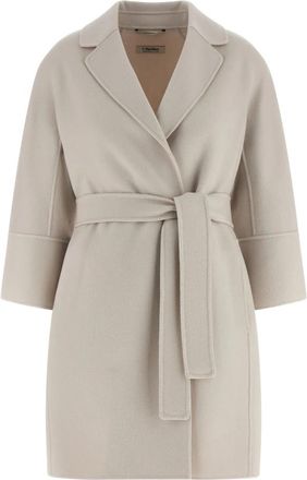 Max Mara Arona Jas - Dames - Jas met riem - Beige - M - Wol - Jassen