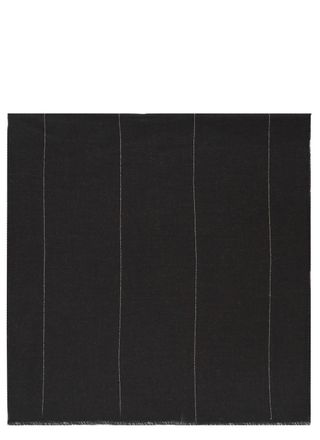 PESERICO Dark Brown Beaded Wool Scarf