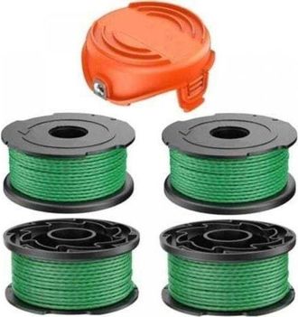 OEM Carrete De Hilo Para Desbrozadora Inal&aacute;mbrica Black And Decker Gl7033 Gl8033 Gl9035 A6486, 2,0 Mm, 6,1 M, Carrete De Hilo De Repuesto Para Black And D