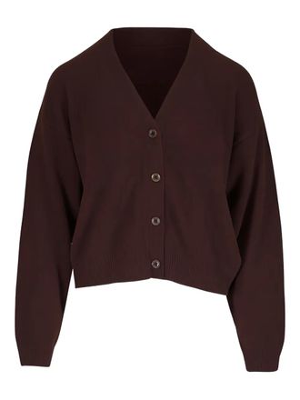The Elder Statesman V-neck buttoned cardigan - women - Cashmere - M - Brown