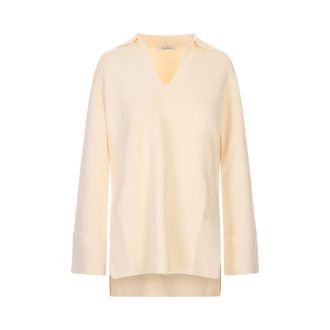Max Mara Blouses, female, Beige, Size: L Maglia Fuggito Knit