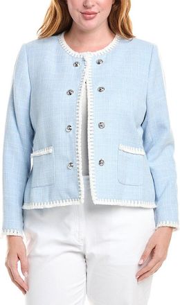 Tahari by ASL Plus Tassel Trim Jacket