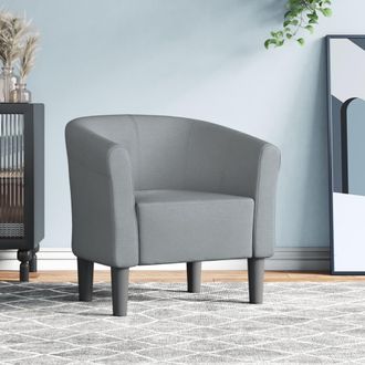 vidaXL Sill&oacute;n De Tela Gris Claro Vidaxl