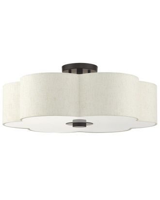 Livex Lighting 5 Light English Bronze Semi-Flush