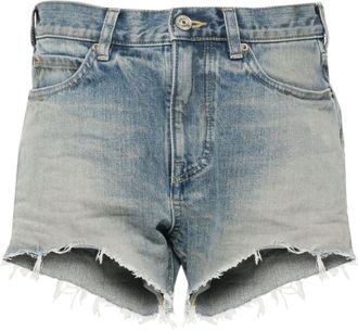 Balenciaga mid-rise mini denim shorts - women - Cotton/Cotton - 26 - Blue