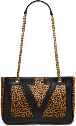 Valentino Garavani Small Viva Superstar Genuine Calf Hair Tote in Tan at Nordstrom