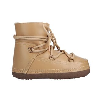 INUIKII Schoenen, Dames, Beige, 36 EU, Wol, Volledig leren sneeuwlaars