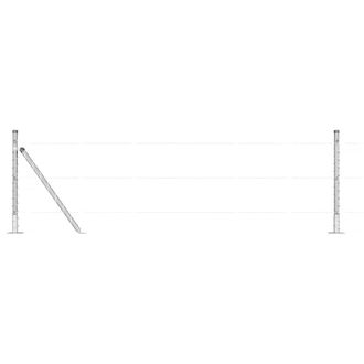 Berkfield Home Fence Posts Set of 52 Galvanised steel 3.2 x 3.2 x 50 cm Tough in Silver