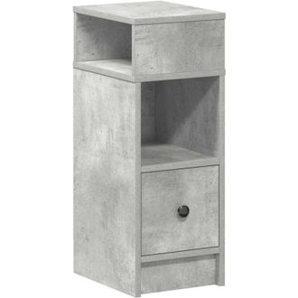 vidaXL Mesilla De Noche Con Caj&oacute;n Gris Hormig&oacute;n 25x31x66 Cm Vidaxl
