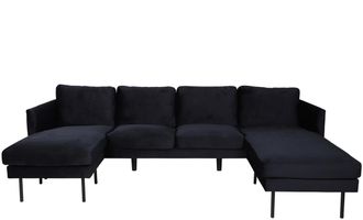 VE DESIGN Panoramasofa Zoom mit schwarzem Samtbezug