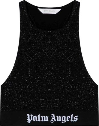 Palm Angels Dames, Tops, Zwart, Maat: XS