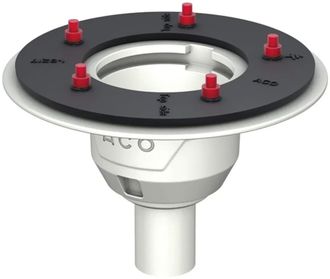 Aco Aco Bodenablauf Passavant Dn50 90 Grad/1,0l/s/pressfl./ohne Ws/epoxiert, 5151.60.20