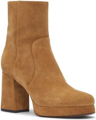 Valentino Garavani VLOGO Platform Bootie in Rdx Havana Beige at Nordstrom, Size 10.5Us