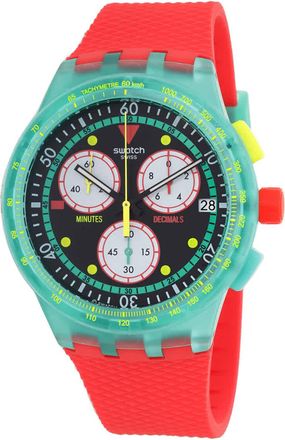 Swatch Neon Emerald Chrono Quartz Black Dial Unisex Watch SUSG409