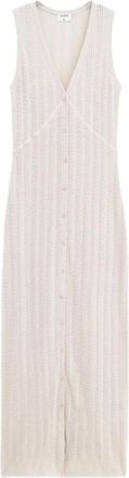 Filippa K V-neck button-fastening maxi dress - Neutrals