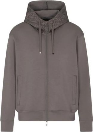 A|X Armani Exchange Hooded Zip-up Sweatshirt - Heren - Vesten met rits - Grijs - XS - Katoen - Hoodies & sweatvesten