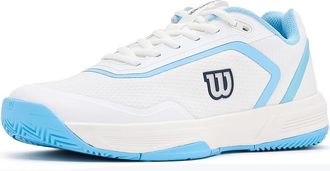 Wilson Courtglide Womens Cross Training Shoes White/Airy Blue/Navy Blazer : 10.5 M, Textile