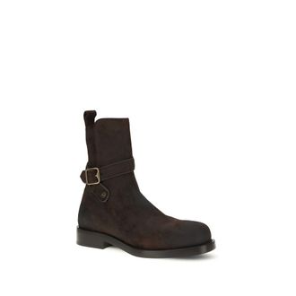Burberry Mens Brown Calf Leather Bos Taurus Lace-Up Boots