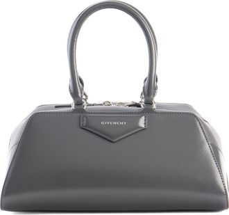 Givenchy Small Antigona Leather East/West Satchel in 021-Dark Grey at Nordstrom