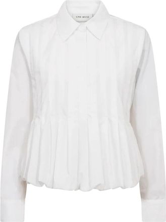 Copenhagen Muse Blouses & Shirts - Dames - Overhemden - Wit - M - Overhemden