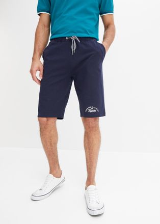 Bonprix Bermudas BONPRIX, Herren, Gr. 44/46, N-Gr, dunkelblau bedruckt, Obermaterial: 100% Baumwolle, regular fit, Hosen Bermudas, aus Baumwolle, mit Kordelve