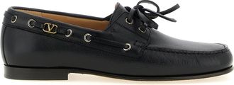 Valentino Garavani Black Buffalo Leather Slip-On Mens Loafers